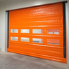Puerta de apilamiento de PVC de alta velocidad impermeable a prueba de viento industrial