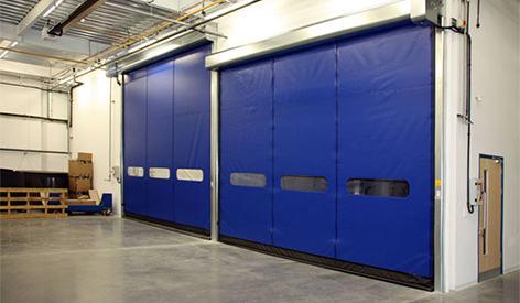 Puerta autoreparable de PVC de alta velocidad