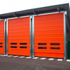 Puerta de apilamiento de PVC de alta velocidad impermeable a prueba de viento industrial