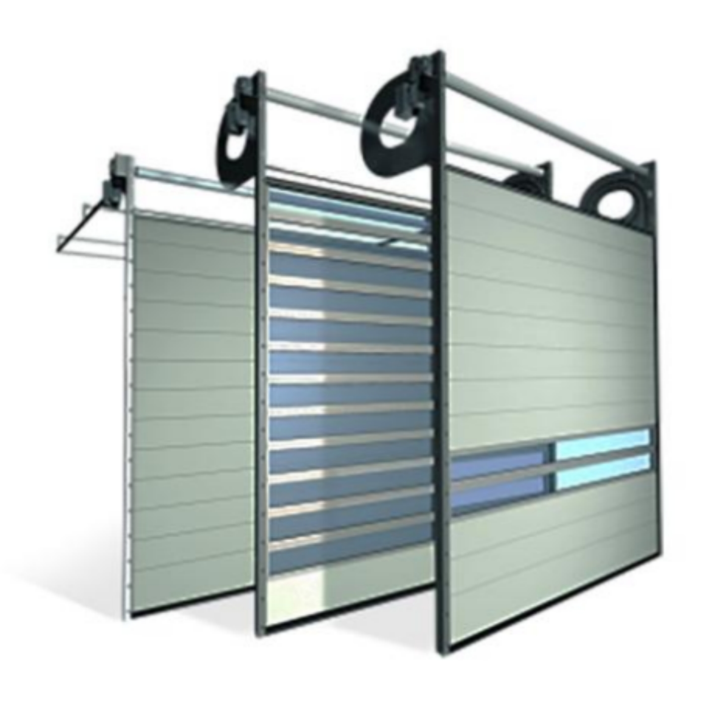 Puerta espiral de aluminio de alta velocidad